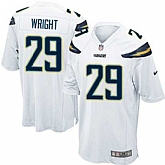 Nike Men & Women & Youth Chargers #29 Wright White Team Color Game Jersey,baseball caps,new era cap wholesale,wholesale hats